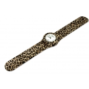 Montre Classic Bracelet Leopard & cadran blanc