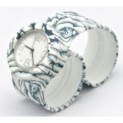 Montre Classic Bracelet Marine Fragrance & cadran blanc