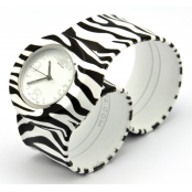 Montre Classic Bracelet Zèbre & cadran blanc