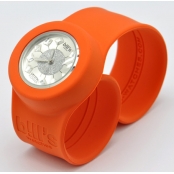 Montre Classic Bracelet Orange & cadran Crystal Flower