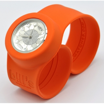  - 3700982214965 - Bill's watch - Montre Classic Bracelet Orange & cadran Crystal Flower - 3