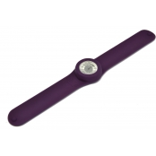 Montre Classic Bracelet Prune & cadran Crystal Flower