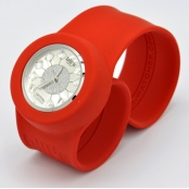 Montre Classic Bracelet Rouge & cadran Crystal Flower