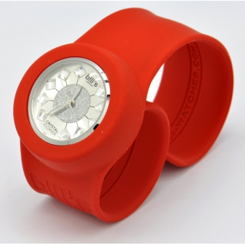  - 3700982214989 - Bill's watch - Montre Classic Bracelet Rouge & cadran Crystal Flower - 3