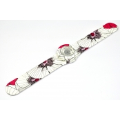 Montre Classic Bracelet Coquelicot & cadran Crystal Flower