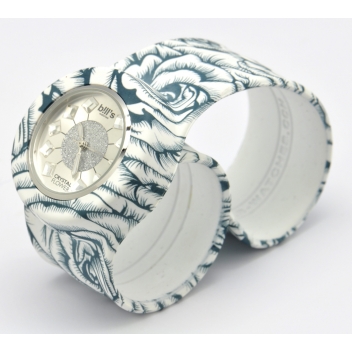  - 3700982215061 - Bill's watch - Montre Classic Bracelet Marine Frag. & cadran Crystal Flower - 3