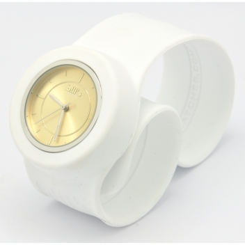  - 3700982215139 - Bill's watch - Montre Classic Bracelet Blanc & cadran Gold Sun. - 3