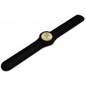 Montre Classic Bracelet Noir & cadran Gold Sun.