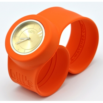  - 3700982215191 - Bill's watch - Montre Classic Bracelet Orange & cadran Gold Sun. - 3