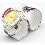 Montre Classic Bracelet Coquelicot & cadran Gold Sun.