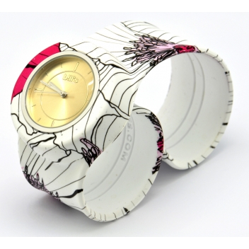 Montre Classic Bracelet Coquelicot cadran Gold Sun