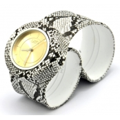 Montre Classic Bracelet Python & cadran Gold Sun.