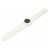 Montre Classic Bracelet Blanc & cadran Noir
