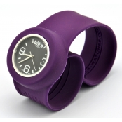 Montre Classic Bracelet Prune & cadran Noir