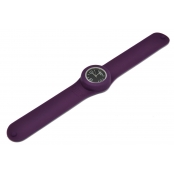 Montre Classic Bracelet Prune & cadran Noir