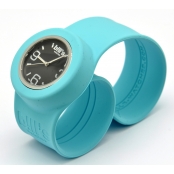 Montre Classic Bracelet Bleu turquoise & cadran Noir
