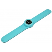 Montre Classic Bracelet Bleu turquoise & cadran Noir