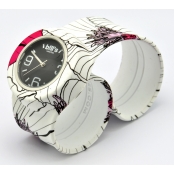 Montre Classic Bracelet Coquelicot & cadran Noir