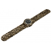 Montre Classic Bracelet Leopard & cadran Noir