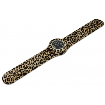 - 3700982215528 - Bill's watches - Montre Classic Bracelet Leopard & cadran Noir