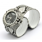 Montre Classic Bracelet Python & cadran Noir