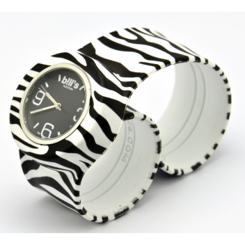  - 3700982215566 - Bill's watch - Montre Classic Bracelet Zèbre & cadran Noir - 3