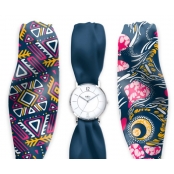 Montre Trend avec Bracelet foulard satin Ethnica