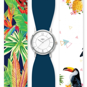 TRDPK16 - 7640167321469 - Bill's watches - Montre Trend avec Bracelet foulard satin Tropical - 3