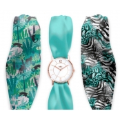 Montre Trend avec Bracelet foulard satin Feline