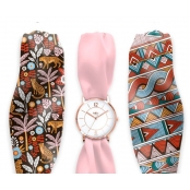 Montre Trend avec Bracelet foulard satin Wax