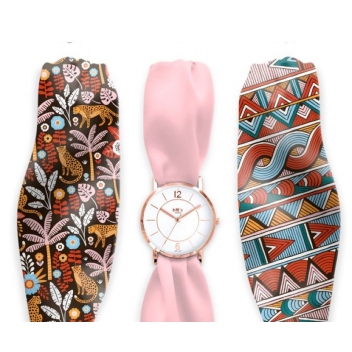 TRDPK57 - 7640167325580 - Bill\'s watches - Montre Trend avec Bracelet foulard satin Wax
