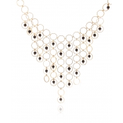 Collier anneaux et perles Circle