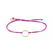 Bracelet cordon et anneau Rose