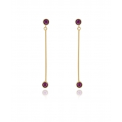 Boucles d'oreille Cristal Swarovski Violet