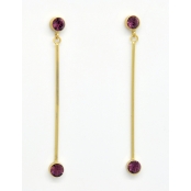 Boucles d'oreille Cristal Swarovski Violet