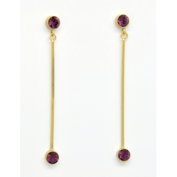 TSWCC01016-09 - 3700982209923 - La bonne étoile - Boucles d\'oreille Swarovky Violet