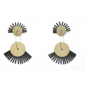 Longues boucles d\'oreille Brampti Noir