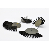 Longues boucles d'oreille Brampti Noir