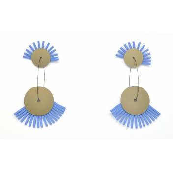 S1398-bleu-clair - 3700982206960 - Christina Brampti - Longues boucles d\'oreille Brampti Bleu clair - 3