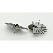 Boucles d'oreille Brampti Gris