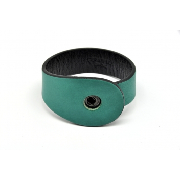 BDUO1-petrol - 3700982208810 - Ceraselle - Bracelet cuir seul Vert turquoise