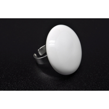 RH1-white - 3700982208926 - Ceraselle - Bague céramique grand modèle Blanc - 3