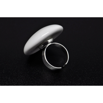 RH1-white - 3700982208926 - Ceraselle - Bague céramique grand modèle Blanc - 4