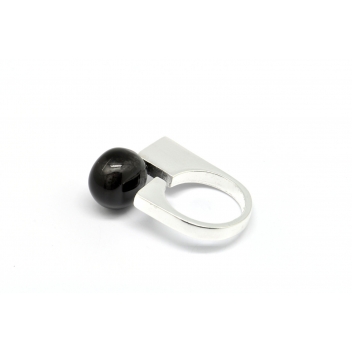 RD2-black - 3700982208957 - Ceraselle - Bague céramique asymétrique Noir - 5