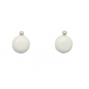 ED6-white - 3700982208995 - Ceraselle - Boucles d'oreille céramique drop Blanc - 2