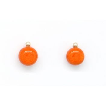 ED6-orange - 3700982209015 - Ceraselle - Boucles d'oreille céramique 