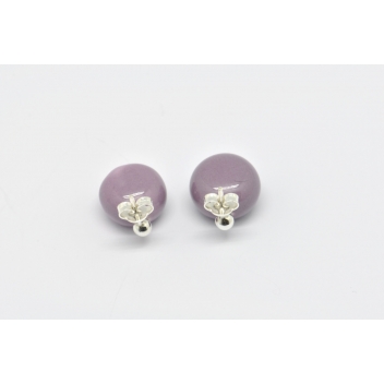 ED6-violet - 3700982209022 - Ceraselle - Boucles d'oreille céramique drop Violet - 2