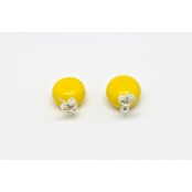 Boucles d'oreille céramique drop Jaune
