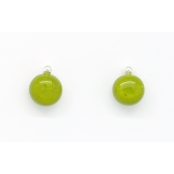 Boucles d\'oreille céramique drop Vert pomme