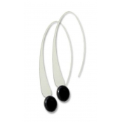 Longues boucles d'oreille Noir